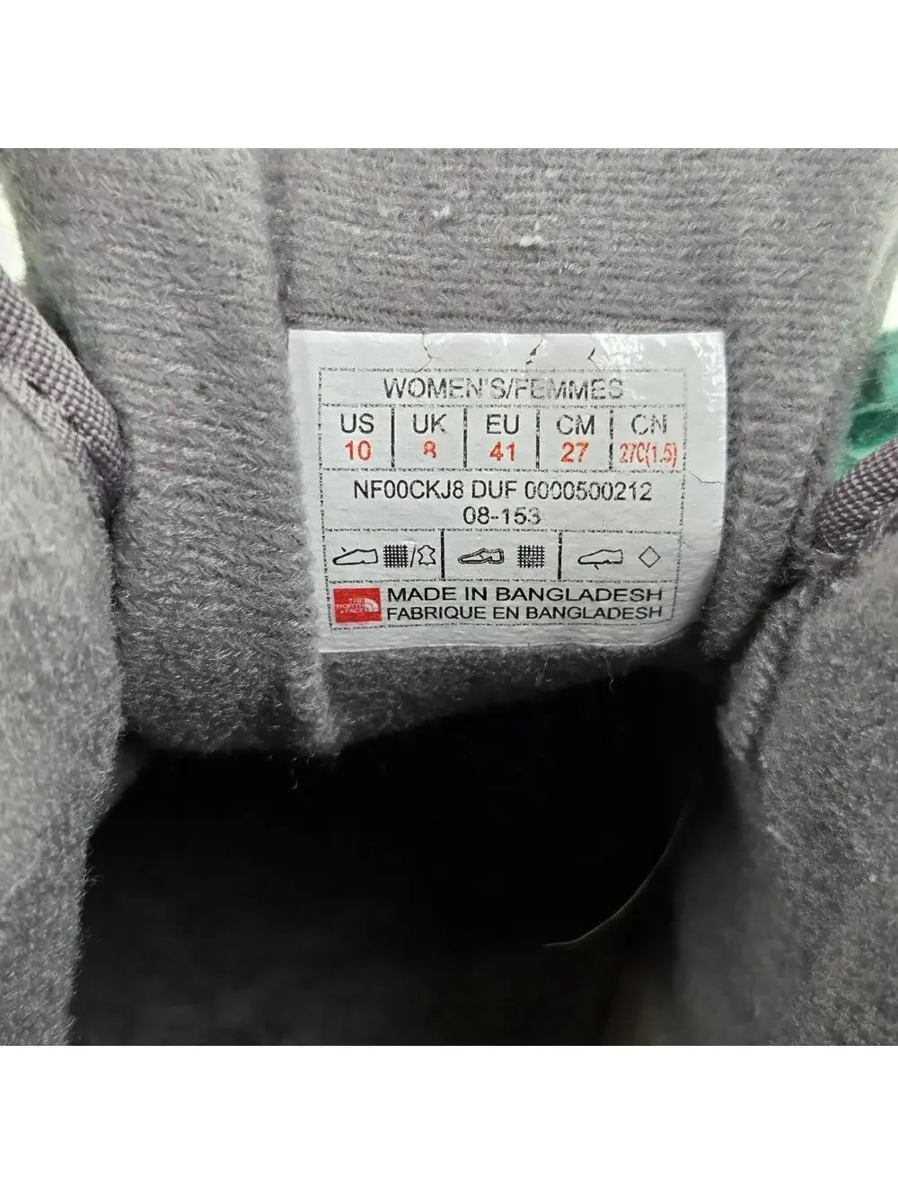 The North Face ThermoBall Lace Up Winter Boots US 10 Gray Green Primaloft